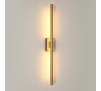 DELIPOP Applique da Parete LED 8W, Oro Lampada a Muro Bianco Caldo 3000K | Applique Camera da Letto in Alluminio per Soggiorno Corridoio Ufficio Scala