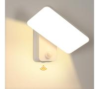 DELIPOP Applique da Parete LED Esterno 16W, 350° Moderno Lampade da Esterno con Sensore di Movimento, IP65 Luce da Parete in Alluminio per Ingresso Terrazza, Bronzo, Bianco Caldo 3000K, Bianca