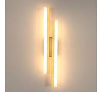 DELIPOP Applique LED da Parete Interno, 18W Lampada da Parete Moderna Creativo, Oro Lampada a Muro per Camera Letto Soggiorno Corridoio Sala Pranzo, Bianco Caldo 3000K