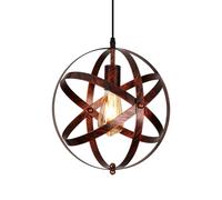 DELIPOP Lampada a Sospensione Vintage, E27 Plafoniera Moderna a Forma Di Globo, Retro Lampadario da Soffitto a Cavo Regolabile para Sala da Pranzo Dormitorio Cocina Coffee Bar