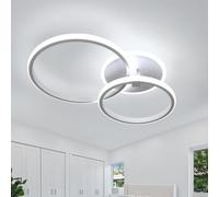 DELIPOP Lampada da Soffitto LED Moderna, 42W 4725LM Creativo Rond Plafoniere, Lampadario LED Camera da Letto per Soggiorno Cucina, Bianco Freddo 6500K