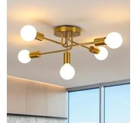 DELIPOP Lampadario Sputnik, 5 Luci Plafoniera Soffitto E27 in Metallo