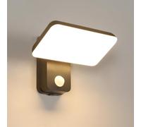 DELIPOP Lampade Esterno LED con Sensore di Movimento 16W, IP65 Nero 3000K