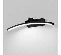 DELIPOP Luce Specchio Bagno Led 40cm Girevole di 180°, 8W Impermeabile IP44 Lampada da Specchio Bagno, Luce per Trucco o Illuminazione Armadio Faretto Moderno, Bianco Freddo 6500K, Nero