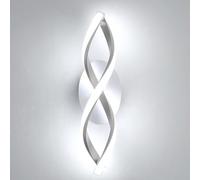 DELIPOP Moderno Lampada da Parete LED, 16W 1800LM Applique da Parete Interno, Bianca Lampada a Muro in Acrilico per Camera da Letto Soggiorno Corridoio, Luce Bianca Fredda 6500K