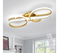 DELIPOP Plafoniera LED Dimmerabile 29W, con Telecomando/APP Moderna Oro