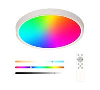 DELIPOP Plafoniera LED Dimmerabile con Telecomando, 24W 2700LM RGB