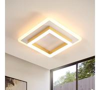 DELIPOP Plafoniera LED Moderno, Lampada da Soffitto Oro 30W 3375LM, Lampadario LED Luce Calda 3000K per Soggiorno Camera da Letto Cucina Corridoio