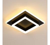 DELIPOP Plafoniera LED Soffitto, 30 W 3600 LM Lampadario LED Soffitto Quadrato, Lampada da Soffitto Moderna in Acrilico per Camera da Letto, Bagno, Corridoio, Bianco Caldo 3000 K