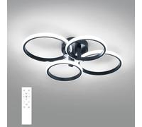 DELIPOP Plafoniera LED Soffitto Dimmerabile 3000-6500K 76W 8550LM, Nero
