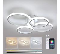 DELIPOP Plafoniera LED Soffitto Dimmerabile 3000K-6500K 76W 8550LM, Bianco