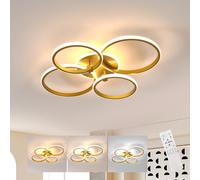 DELIPOP Plafoniera LED Soffitto Dimmerabile, 39W Moderna Lampada da Soffitto con
