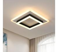 DELIPOP Plafoniera LED Soffitto, Lampada da Soffitto Quadrata Moderna, Lampadario LED Bianco in Acrilico per Soggiorno Cucina Camera da Letto Corridoio, Diametro 30 cm