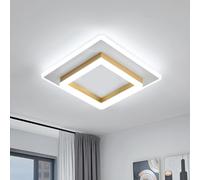 DELIPOP Plafoniera LED Soffitto Moderno, 30W 3375LM Lampadario Oro 6500K
