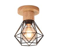 DELIPOP Plafoniera Vintage Industriale, E27 Lampadario Soffitto Nero Retro