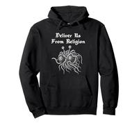 Deliver Us from Religion Flying Spaghetti Monster Felpa con Cappuccio