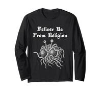 Deliver Us from Religion Flying Spaghetti Monster Maglia a Manica