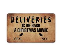 Deliveries È Die Hard, Un Film Di Natale Con Un Detto Zerbini Per Interni Antiscivolo Tappeto Doccia Funny Zerbino Per Interno Interni Ingresso 40 X 60Cm