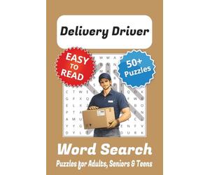 Delivery Driver Word Search Puzzle Book: Delivery Driver Themed Word Searches with Easy to Read Print | 6x9 inches, 110 pages | 50+ Puzzles