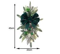 Deliziosa decorazione per scale natalizie con fiocchi ed elementi realistici