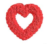 Deliziosa ghirlanda in schiuma a forma di cuore di rosa, ottima scelta per qualsiasi celebrazione d'amore