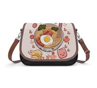Deliziose borse a tracolla in ramen dolce per le donne borse in pelle borse da viaggio borse a tracolla tote bag per uso quotidiano, Delizioso ramen dolce, Taglia unica, Fiori e Animali