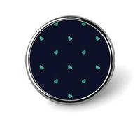 Deliziosi distintivi decorativi con sfondo blu, distintivi rotondi in lega di alluminio resistente, spille leggere con bottone per camicie, giacche, cappelli, uniformi, 1 pollice