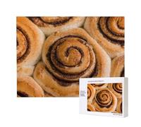 Deliziosi panini alla cannella,Puzzle in legno da 500 pezzi, gioco di famiglia, puzzle per adulti e adolescenti, decorazioni per la casa