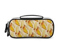 Delizioso astuccio portapenne con motivo a banana, portapenne portatile con cerniera, borsa da trucco da viaggio, organizer per cancelleria per l'home office