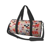 Delizioso borsone rotondo con stampa di sushi, borsa da viaggio in tela, impermeabile e resistente agli strappi. Borsa da viaggio pieghevole per il fine settimana