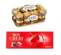 Delizioso Kit 16 Ferrero Roche + 16 MonCheri, Ottima anche come Idea Regalo !