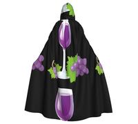 Delizioso modello di bevanda all'uva per Halloween, mantello con cappuccio per adulti da indossare durante Halloween, giochi di ruolo