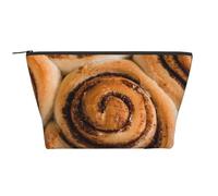 Delizioso modello di pane con panini alla cannella, Borsa da toilette Borsa per trucco Borsa per cosmetici Borsa da toilette da viaggio portatile