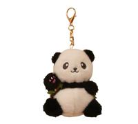 Delizioso panda giocattolo a catena di peluche portatile Panda peluche portachiavi morbido per borse o decorazioni auto