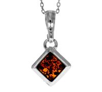 Delizioso Pendente Designer In Argento Sterling 925 E Ambra Baltica 1760