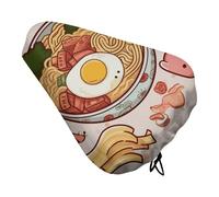 Delizioso Sweet Ramen Bike Seat Cover per Uomini Donne Idrorepellente Esercizio Bike Cuscino Sedile Regolabile Sella Della Bicicletta per Outdoor Bike