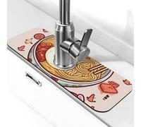 Delizioso tappetino per rubinetto ramen dolce per lavello da cucina, aggiornamento premium 2025: diatomite super assorbente ad asciugatura rapida rubinetto ventosa lavabile lavello da cucina