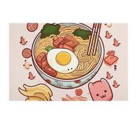 Delizioso tappeto Sweet Ramen in morbido velluto di cristallo, lavabile, tappeto moderno per comodino, antiscivolo, per camera da letto, cucina, sala da pranzo