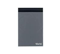 delka Buste postali resistenti, in poliestere grigio, resistenti agli strappi, per vestiti, documenti, forte adesivo autosigillante, impermeabili e leggere (10 x 14, 25 pezzi)