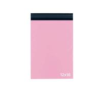delka Buste postali resistenti, in poliestere, rosa, resistenti agli strappi, per vestiti, documenti, forte adesivo autosigillante, impermeabili e leggere (30 x 40 cm, 25 pezzi)