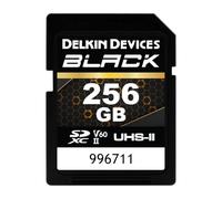 Delkin Devices Scheda di memoria SDXC resistente nera, UHS-II, C10, U3, V60, video Full HD e 8K, velocità fino a 290 MB/s in lettura, 190 MB/s in scrittura, ideale per fotografi e videografi (256 GB)
