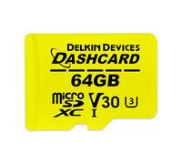 Delkin - Scheda microSD da 64 GB UHS-I U3/V30 con adattatore - DASHCARD | Scheda di memoria ad alta resistenza per Dash Cam, telecamere di sicurezza, GoPro e altro | Fino a 140.000 ore di utilizzo |