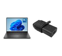 Dell 16 Laptop DC16250, 16" 2K WVA Antiriflesso 16:10, Intel Core 5 120U, 16GB RAM, 512GB SSD, Intel UHD, W11H, QWERTY Italiano Retroilluminata, Carbon Black + 65W USB-C AC Adapter with Power Cord