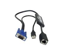 DELL 470-10954 1x USB-A M, 1x 15-pin HD D-Sub M RJ-45 FM Blu, Nero cavo di interfaccia e adattatore