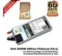 Dell EMC PowerEdge R530 R930 2000W 80+ Platinum PSU Server Power Supply XYK93