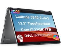 Dell Latitude 5340 - Laptop business 2 in 1 (touchscreen FHD da 13,3", Intel Core i7-1365U vPro, RAM DDR5 da 32 GB, SSD da 1 TB), retroilluminato, webcam 1080p, 2 Thunderbolt 4, Wi-Fi 6E, Win 11 Pro