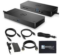 Dell WD19S Docking Station 130 W (90 W Power Delivery) - Docking Station Dell Dual Monitor per laptop con adattatore di alimentazione da 130 W + cavo HDMI + cavo DisplayPort + cavo USB-C + panno in