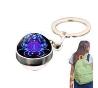 della borsa, chiave - Constellation Pendse per zaino,Ornamento di auto appeso decorativo che nel buio per la decorazione di zaino chiave, cancro, Consulte la descripción