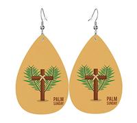 della Domenica delle Palme Orecchini pendenti con gancio Orecchini a goccia in pelle per donna