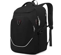 Della Gao Zaino da uomo Zaino per PC da 17 pollici antifurto resistente all'acqua Borsa per caricabatterie USB per viaggi di lavoro, TSA Friendly Grande zaino per computer da donna e da uomo, nero